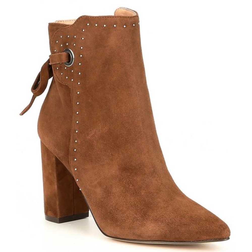 Chelsea&Violet Suede Block Heel Booties - NWT 8.5